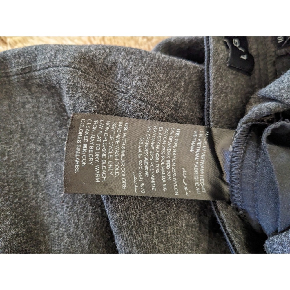 WHBM The Legging Grey Heathered Side Zip Ponte Knit Pants Size 10 - Picture 5 of 11